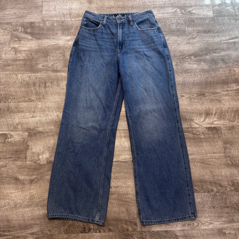 Hollister Wide Leg Jeans - Blue